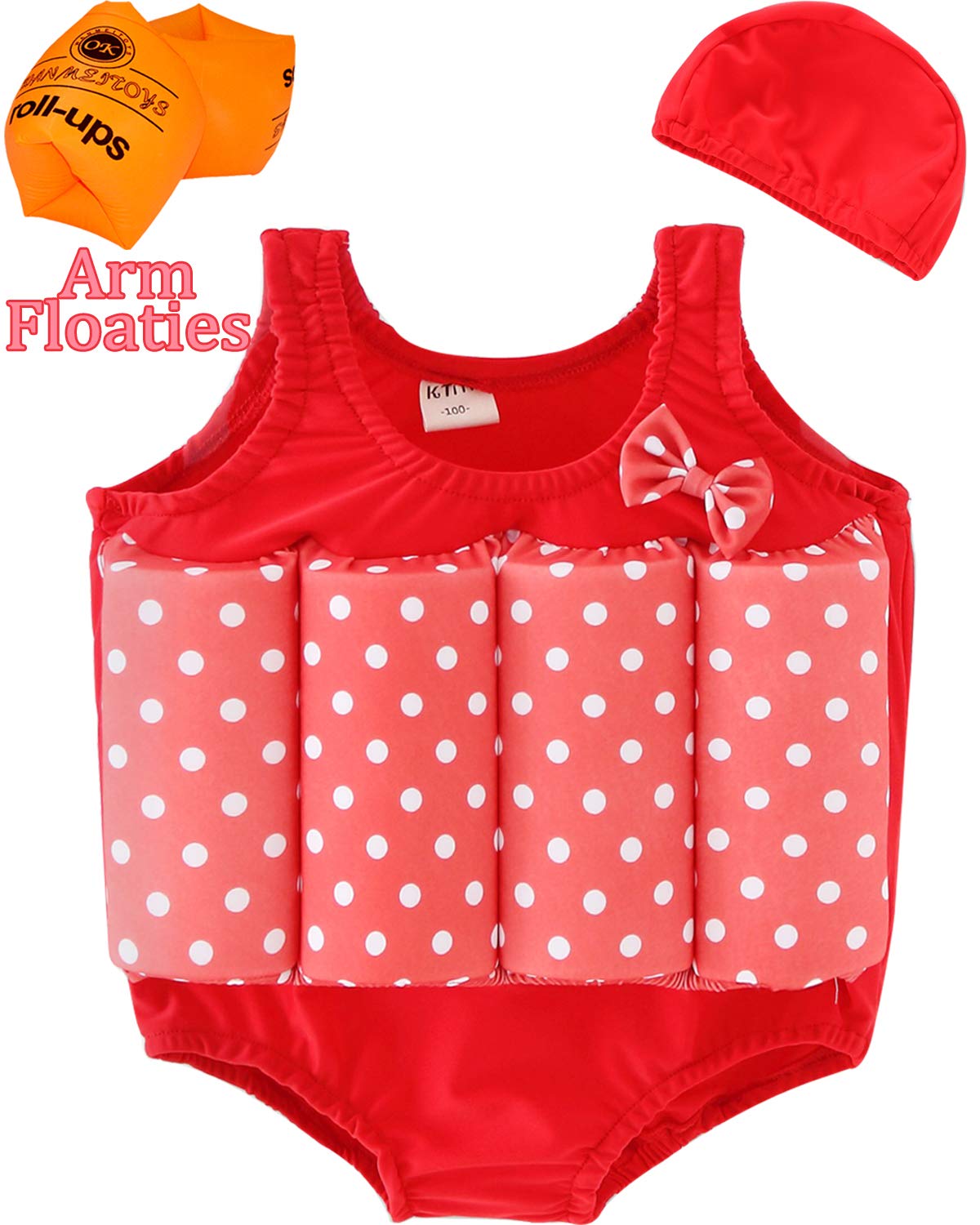 CHARMCZ Floatation Swimsuits for Toddler Adjustable Buoyancy Life