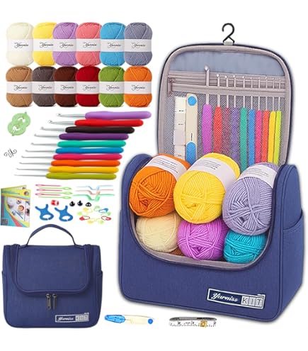 Amazon.com: INSCRAFT 113 Piece Crochet Kit with Yarn Set– 1600