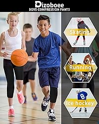 Dizoboee Youth Boys Compression Pants One Leg 3/4