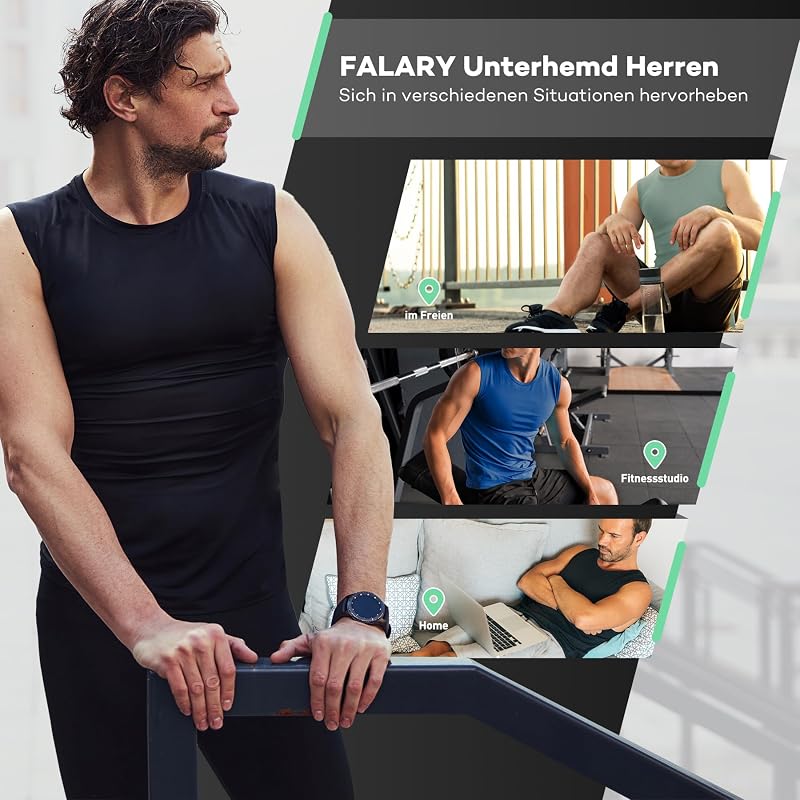 Unterhemd Herren Tank Top Gym Fitness Sport Männer Mehrfarbig