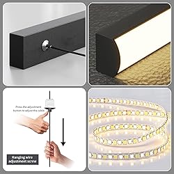 Modern Led Chandeliers for Dining Room, Dimmable