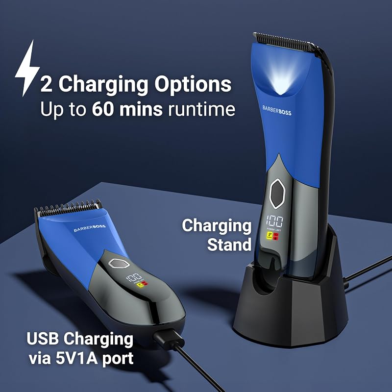 Tondeuse électrique sans fil pour homme, rasoir intime avec design anti-éclaboussures, rasoir à balle et poils pubiens pour homme
