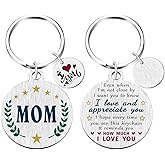 Yobent Gifts for Mom Valentines Day Keychain - I Love and Appreciate You Mom Birthday Gifts from Daughter Son, Best Mommy Thanksgiving Gift Ideas, Appreciate Mother Present