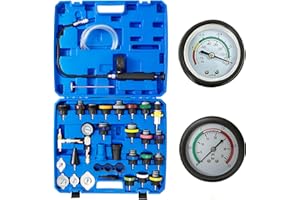 Punmew Radiator Pressure Tester & Vacuum Refill Kit 34pc Universal Coolant Pressure Tester for Cooling System Radiator Leak T
