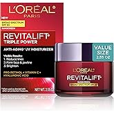 L'Oreal Paris Revitalift Triple Power SPF 30 Face Moisturizer, 2.55 Oz | Anti-Aging Face &amp; Neck Firming Cream with Pro-Retinol, Vitamin C &amp; Hyaluronic Acid, Broad Spectrum Sunscreen Moisturizer