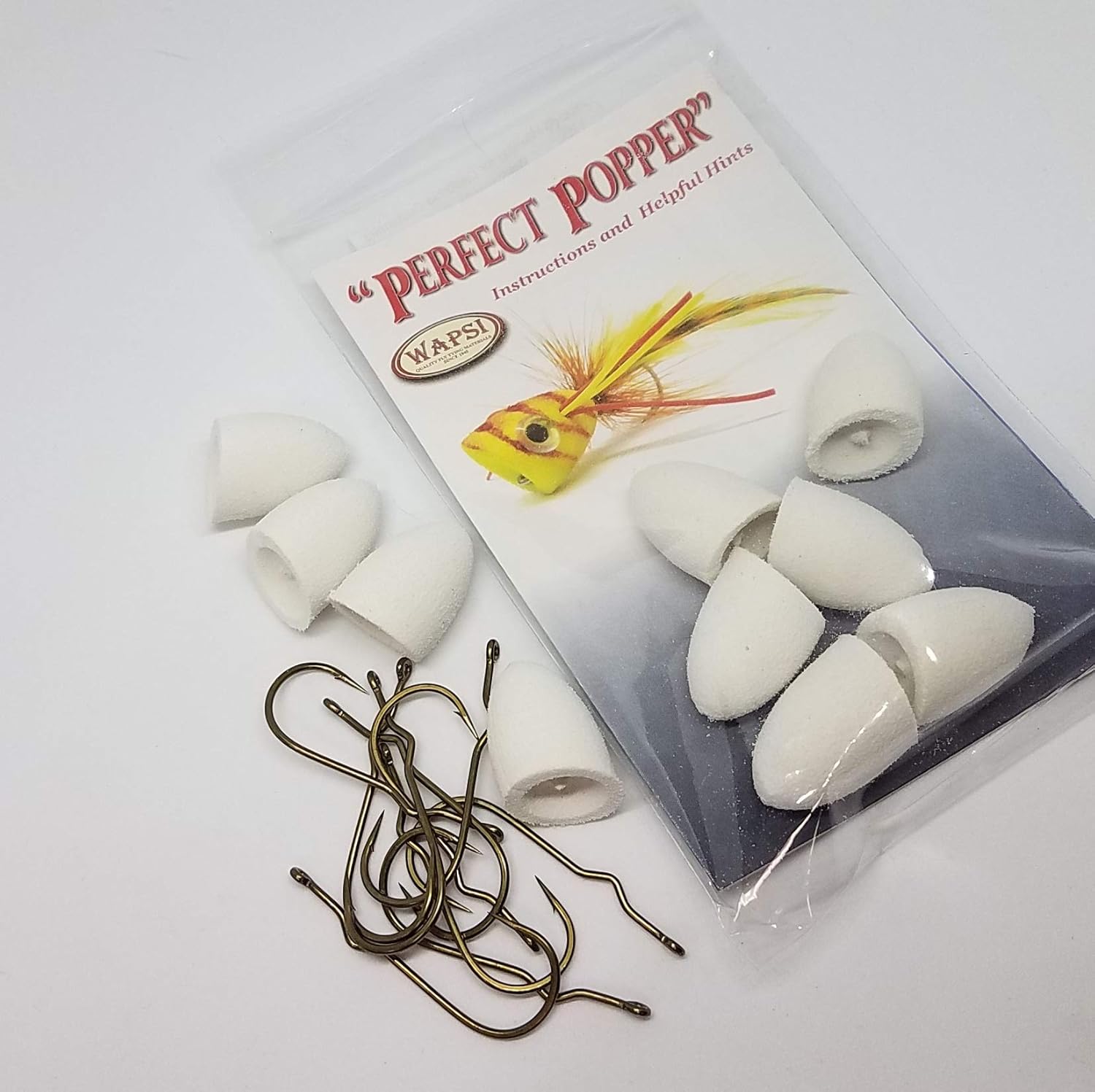 Wapsi Perfect Poppers Soft Foam T.C.S. Poppers W/Hooks Sz