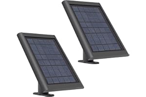 YUELAN 2-Pack 5W Solar Panel Charger for Ring Stick Up Cam/Ring Spotlight Cam Battery/Outdoor Wireless Security Camera (2-Pack Solar Panel)