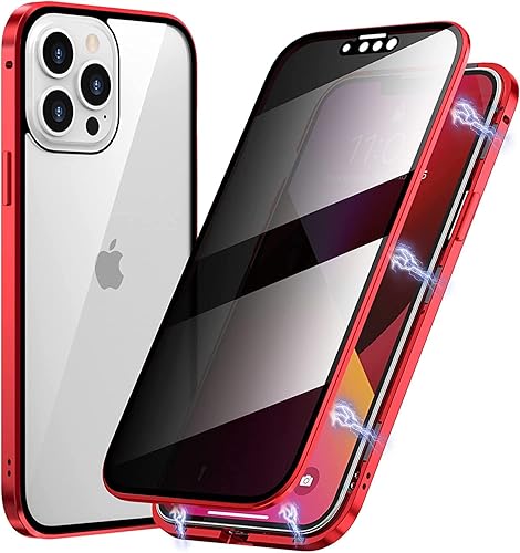 Magnetic Titanium for iPhone 14 Pro Privacy Case, Anti peep