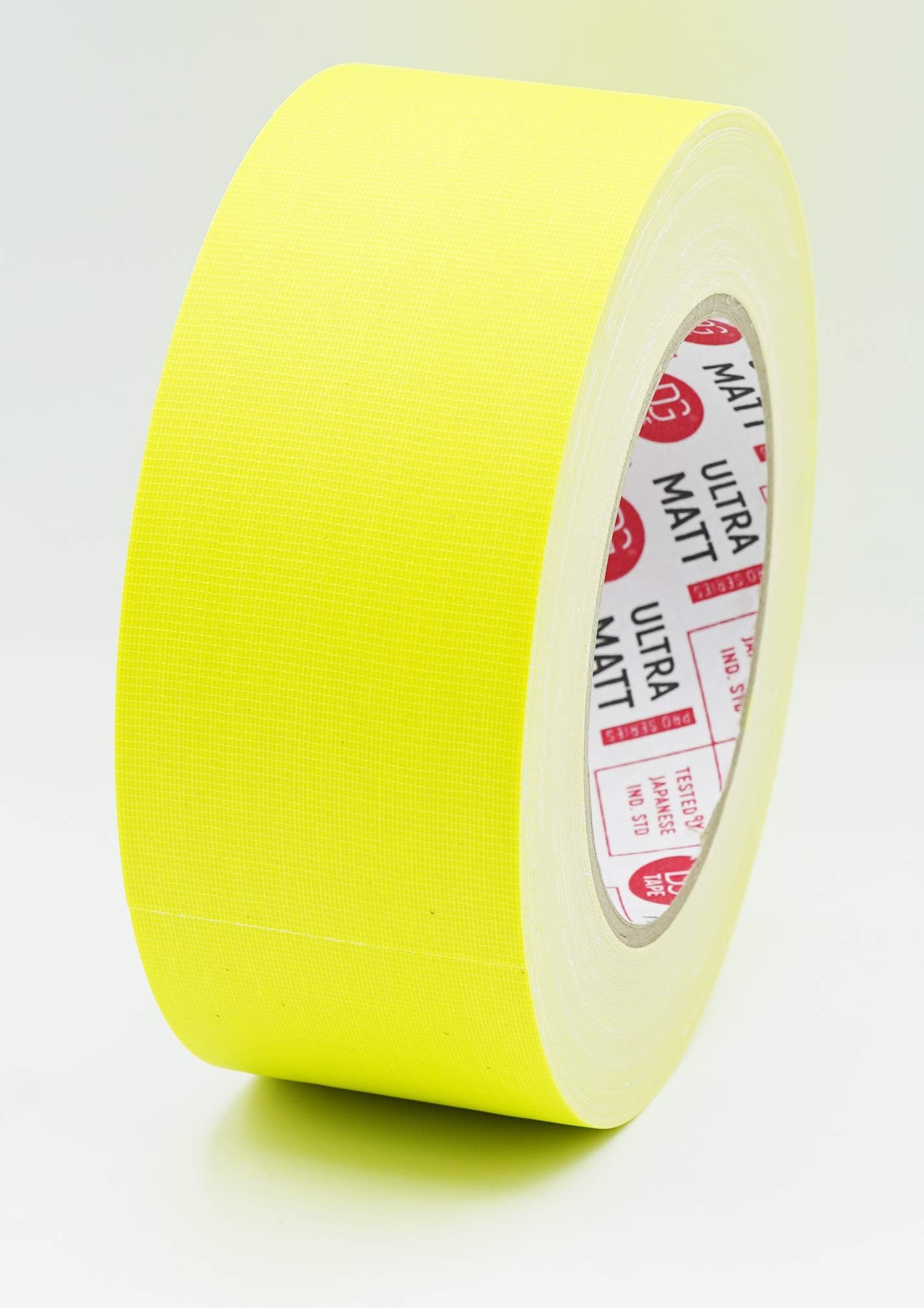 2 inch x 30 ya Yellow Fluorescent Gaffer Tape. Easy Tear by Hand. LDPE Coat Matte Finish + Premium 100% Rubber Adhesive. USA Brand DGTAPE | Non Reflective. UV Yellow NEON (UMF50/25/Y 2in x 30yard)