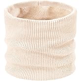 YUHAN PRETTY Kids Ski Mask Neck Warmer Winter Neck Gaiter Boys Girls Warm Thermal Fleece Lined Knitted Scarf for Cold Weather