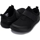 WHITIN Little/Big Kid Wide Width Barefoot Shoes | Boys/Girls Minimalist Elastic Opening Sneakers | Flexible- Zero Drop Sole