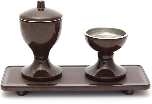 Amazon 創価学会 水入 ご飯入れ お盆セット ブラウン 新入会 新生活 プレゼント 仏具 神具 オンライン通販