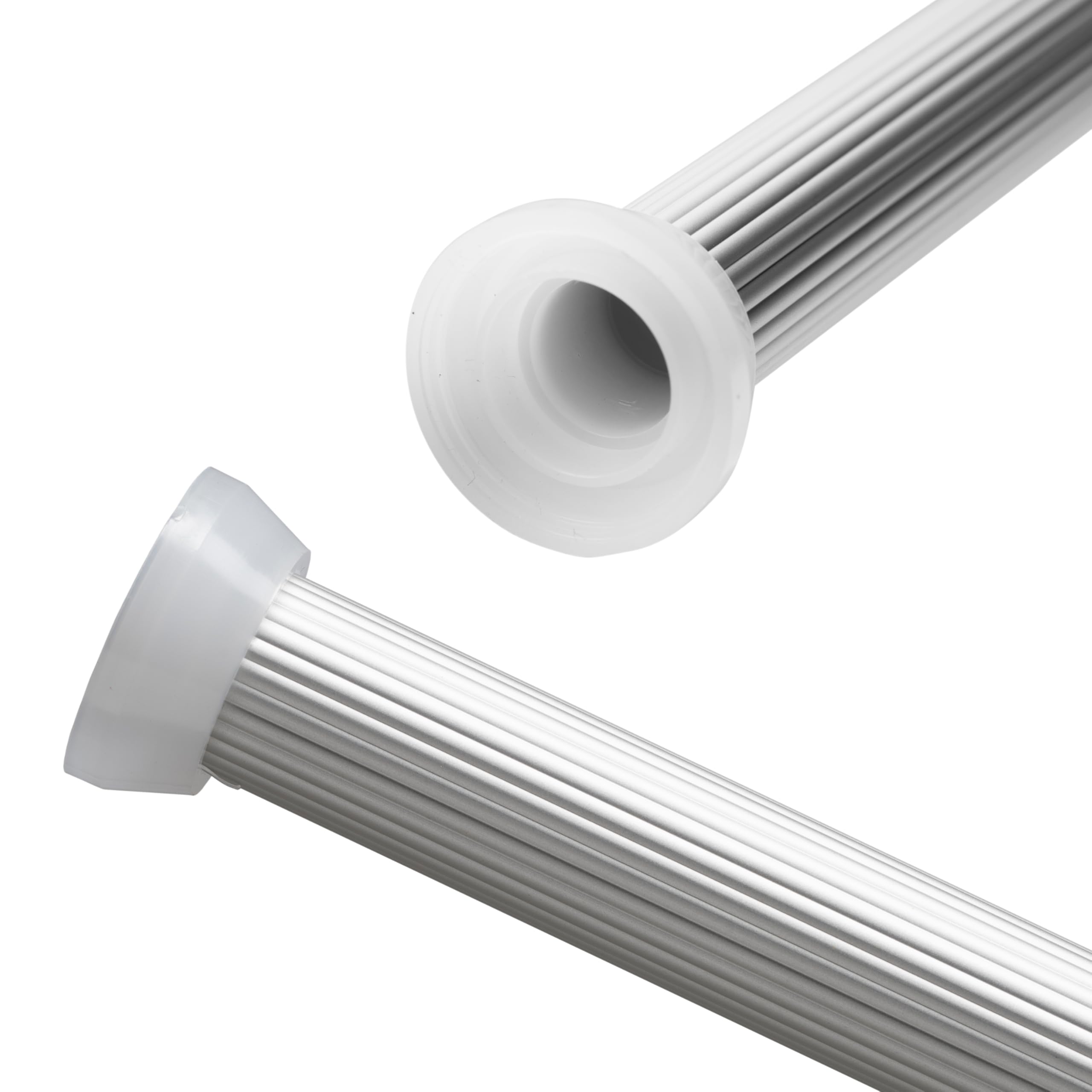 Croydex GP89000 Heavy Duty Telescopic Tension Shower Rod, 110-195 cm, Silver