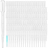 300PCS 3ML Plastic Transfer Pipettes,Disposable Graduated Transfer Pipettes Dropper for Essential Oil Mixture, Scientific Exp