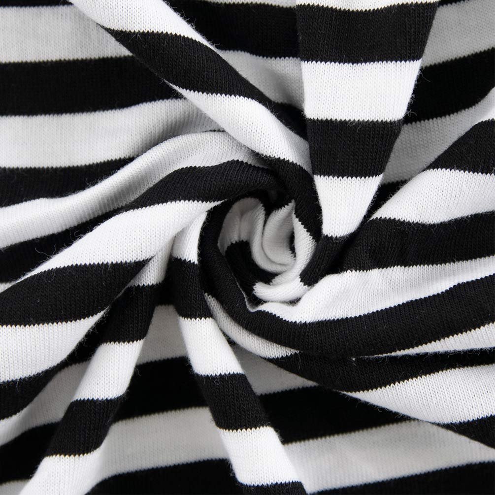 ENJOYNIGHT Women\'s Sleepwear Cotton Sleep Tee Short Sleeves Print Sleepshirt (Large, Line)