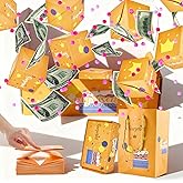 Dfqsofd 18 Bounces Surprise Gift Box Explosion for Money, Surprise Box with Confetti Folding Bouncing Money Gift Boxes for Mom Friend Birthday Anniversary Valentine Proposal
