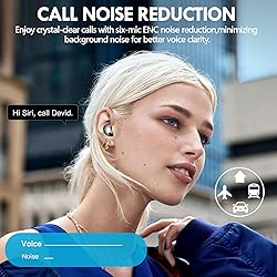 kurdene Wireless Earbuds, Mini Bluetooth Call Noise