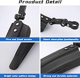 Hejo Universal Bike Mudguards Set 24-29 Inch Front Rear Black Reflective view 3