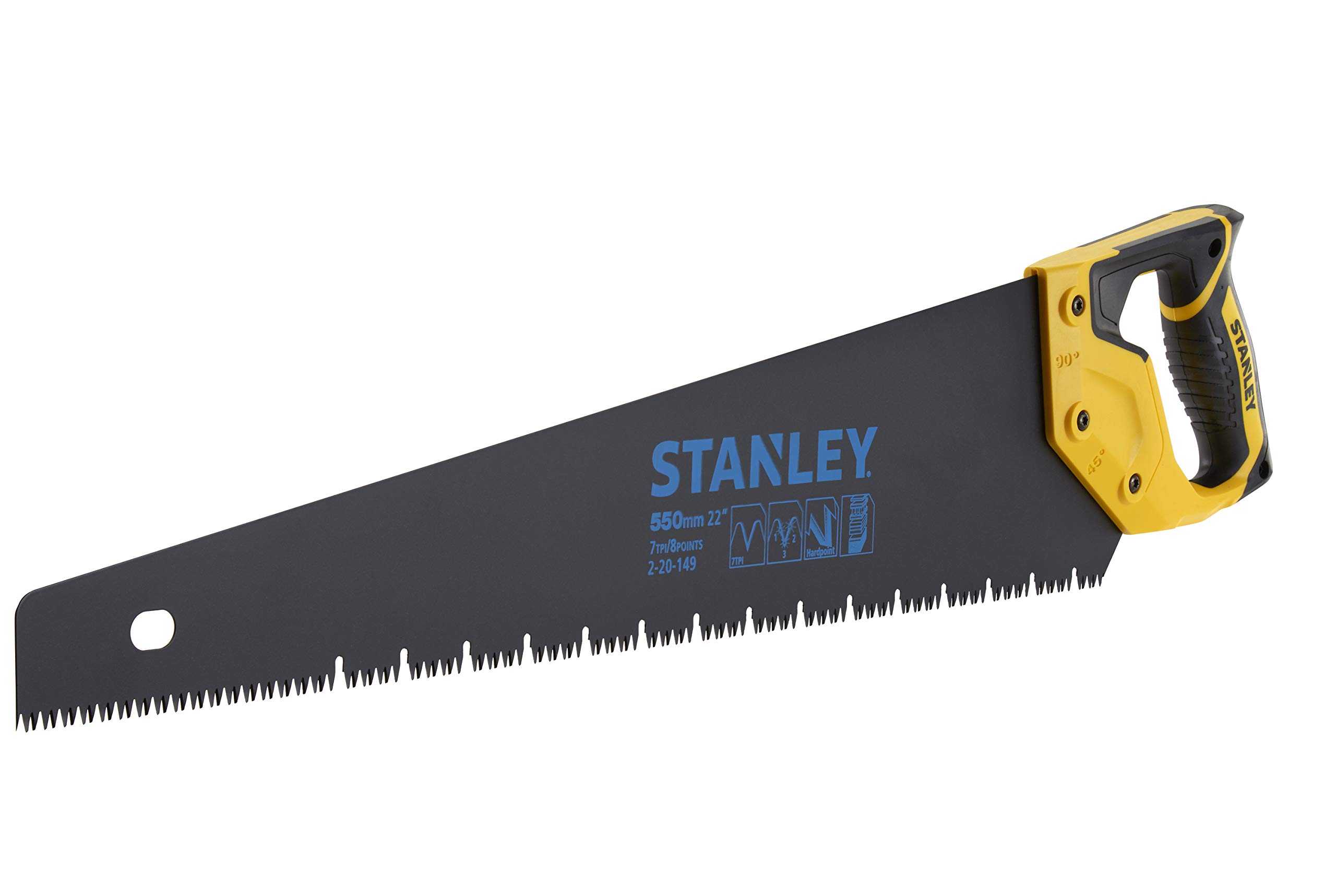 Stanley 2-20-149 "Jetcut Appliflon" Plaster Handsaw, Multi-Colour, 550 mm