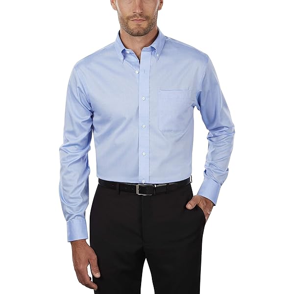 slim fit dress slacks Hisdern Non-Iron White Dress Shirt and Floral Tie L main image 1
