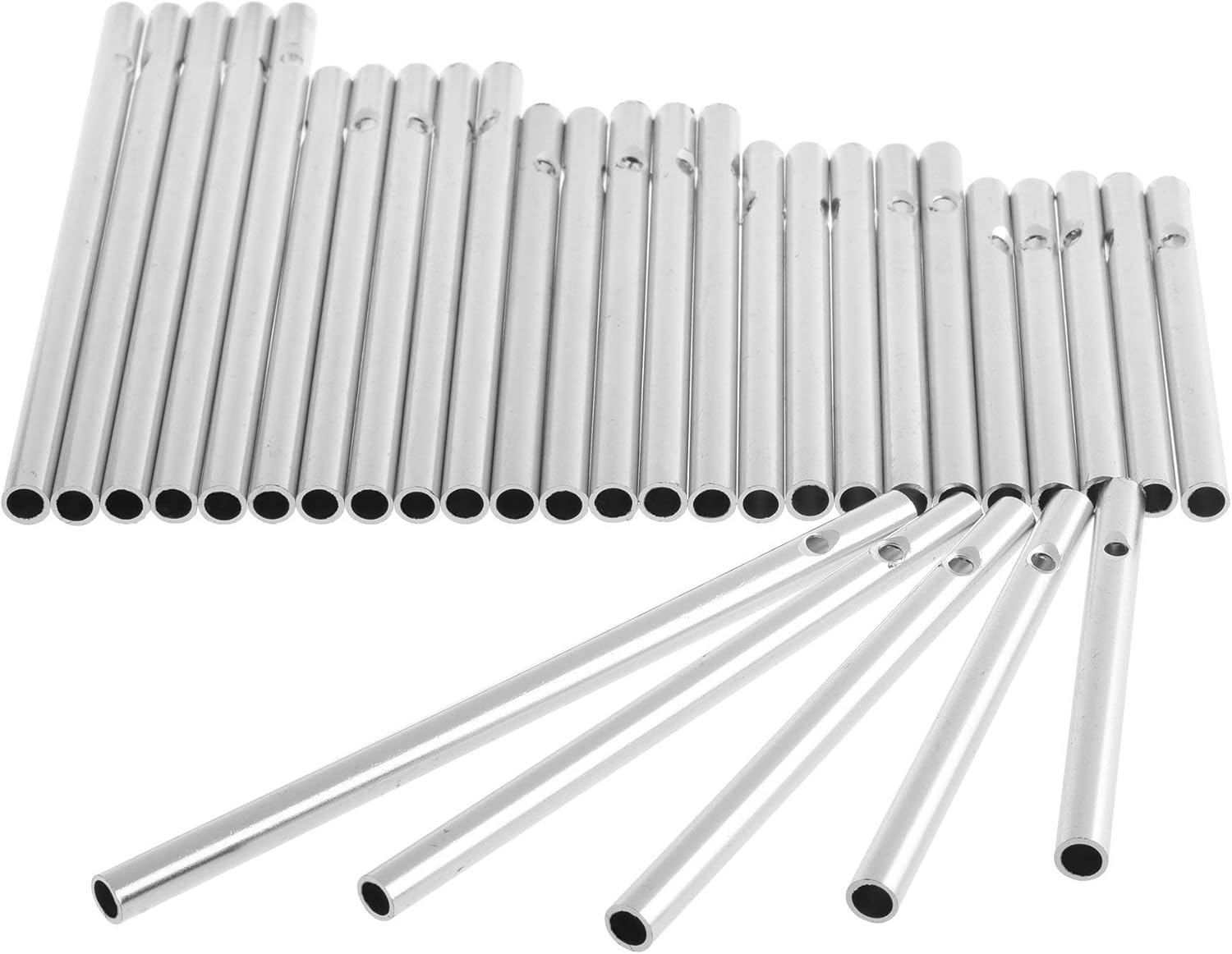 COSMOS Pack of 30 Wind Chime Tubes for Home Garden Outdoor Hanging Decorations, 5 Different