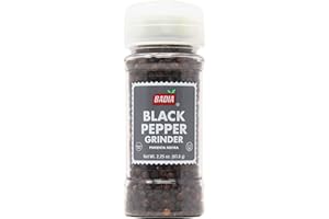 BADIA 2.25 oz Whole Black Pepper Grinder,Peppercorns,Tellicherry/Pimienta Negra Kosher