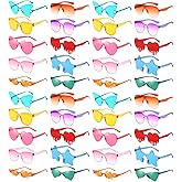 Geopty 10/20/40 Pack Fun Party Sunglasses Bulk, Mixed Rimless Colorful Party Glasses Photoshoot Prop Costume Eyewear