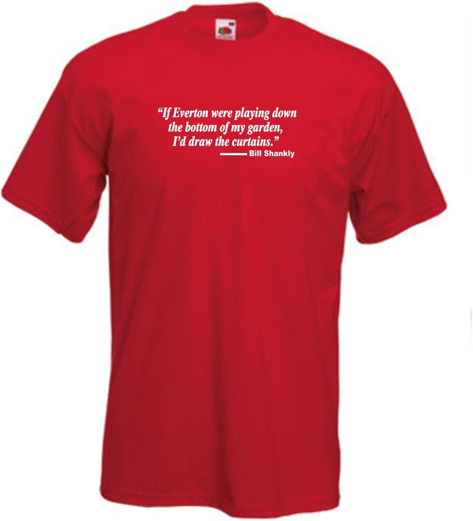 Invicta Screen Printers Liverpool FC Bill Shankly Curtains Quote Football Club T-Shirt Small to 5XL