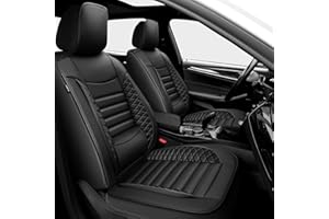 FQFZYMX Seat Covers Fit for Honda HR-V 2016-2025 Waterproof Car Seat Covers Full Set 5 Seats Faux Leather Car Seat Cushion Protector Compatible Airbag(Black)