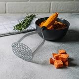 Deiss PRO Heavy Duty Stainless Steel Potato Masher with Non-Slip Rubber Handle view 9