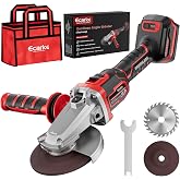 Ecarke Flathead Angle Grinder Compatible with Milwaukee 18V Battery, 4-1/2" to 5",11000RPM, Anti-Vibration&amp;Multiple Safety System,Tool-Free Guard,Angle Grinder for Tight Spaces Grinding (Tool Only)