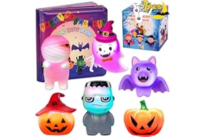 TSDATOWR Halloween Light Up Bath Toys for Toddlers Kids, No Hole Bath Toys with Halloween Bath Book, LED Light Bath Time Water Toys for Bath Tubs Bathroom, Halloween Toys & Gift for Toddlers Kids Baby Shower