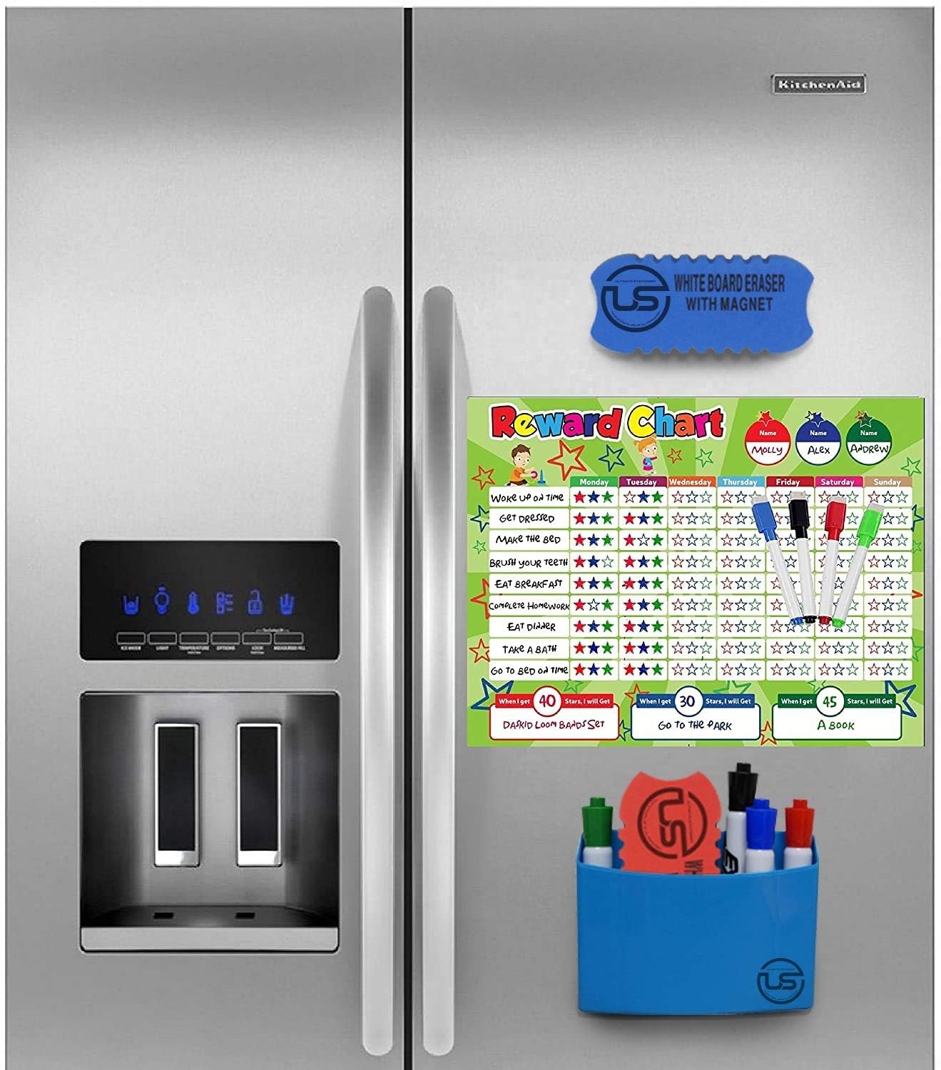 Magnetic Whiteboard Eraser Ultimate Stationery Dry Erase Chalkboard and Glass | 2 Pack Classroom, Home and Office Use : Office Products