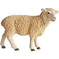 Deluxebase Mini Animal Adventure Replicas - Sheep from Hand Painted Realistic Sheep Figure. Small Plastic Animal Figurines & Animal Party Favors. Ideal Farm Animal Toys & Gifts for Kids.