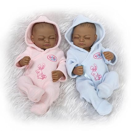 reborn baby twins boy and girl black