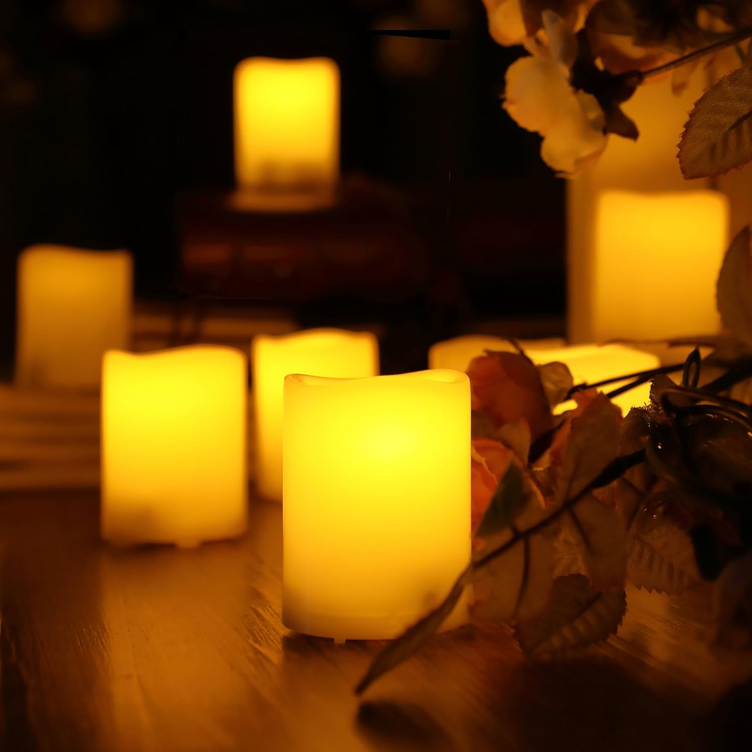Battery Incl. Battery Operated Flameless Votive Candles Flickering