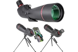 20-60x80 Spotting Scopes for Target Shooting, BAK4 Spotting Scope for Bird Watching Wildlife Viewing Hiking Camping- HD Spott