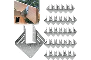 Tylulikaty 30 Pcs 18-Gauge Hurricane Tie,Heavy Duty Electrogalvanizing Joist Hangers,1.2mm Fit 2X Truss to Rafter Connector, for Roofing Trusses Wood Timber Connectors,Thickness 1.2mm