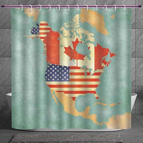 Cool Shower Curtain 2 0 Wanderlust Decor States And Canada