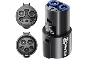Ray Era Adaptateur J1772 vers Tesla, 80 A 250 V, charge rapide, compatible avec Tesla Model 3/Y/S/X, pour stations de charge 