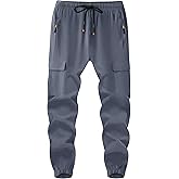 Boys Cargo Joggers Youth Quick Dry Athletic Pants Lightweight Hiking Jogger Pants with Zipper Pockets