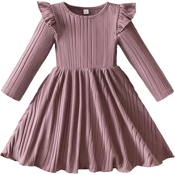 NNJXD Vintage Girl Knit Dress Principessa Partito Maniche Lunghe