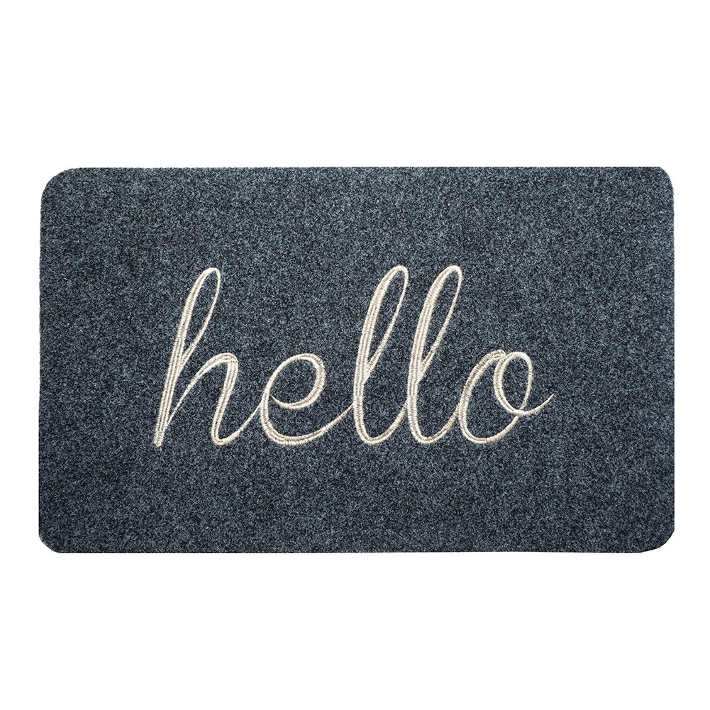 BIGA Hello Front Welcome Entrance Door Mats for Indoor Outdoor Entry Garage Patio High Traffic Areas Shoe Rugs