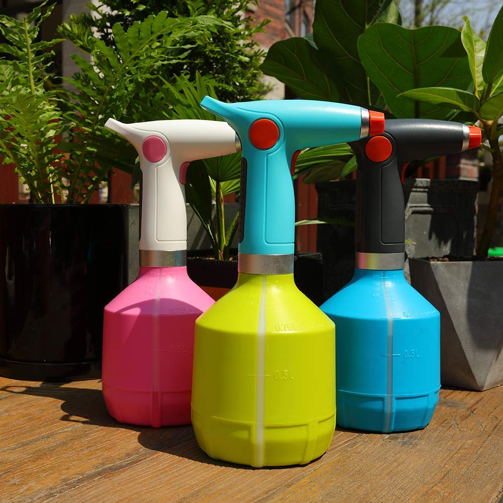 ACG-INC Electric Watering Can for Outdoor/Indoor Plants Flower, Portable Spray Bottle with Adjustable Copper Spout, Garden Small Fully Automatic Watering Can and Mister with High Reach (Blue)