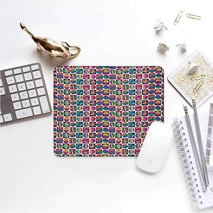 Amazon Co Jp カラフルなパターンのマウスパッド 抽象的な亀 ハチドリと音符 素晴らしいデジタルイラスト お手入れ簡単 マルチカラー W8 X L9 5 X H0 8 Inch パソコン 周辺機器