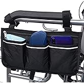 Houfut 4 Pockets for Beach Chair Armrest Bag, Waterproof Beach Chair Hanging Storage Pouch Arm Rest Magazine Snack Bag with Camping Outdoors