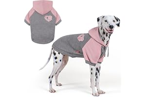 KYEESE Dog Hoodie Stretchy Dogs Clothes Medium Size Dog Comfort Pets Coat with Drawstring Soft Dogs Winter Coat Pet Clothes with Leash Hole Pet Sweatshirt for Cold Weather Warm Pets Sweater