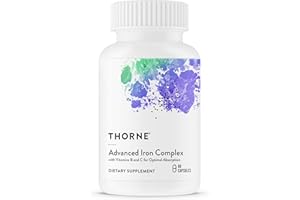 THORNE - Advanced Iron Complex (Formerly Ferrasorb) - Complete Blood Support Formula* - Elemental Iron, Folate, B and C Vitamins for Optimal Absorption - Gluten, Dairy & Soy-Free - 60 Servings