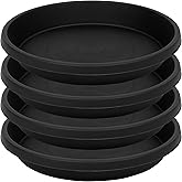 NIMYAU 4 Pack Plant Saucer 12 Inch, Heavy Sturdy Plastic Plant Trays for Pots, Plant Water Catcher Tray for Plants, Plant Drip Trays, Plant Saucers for Indoors no Holes