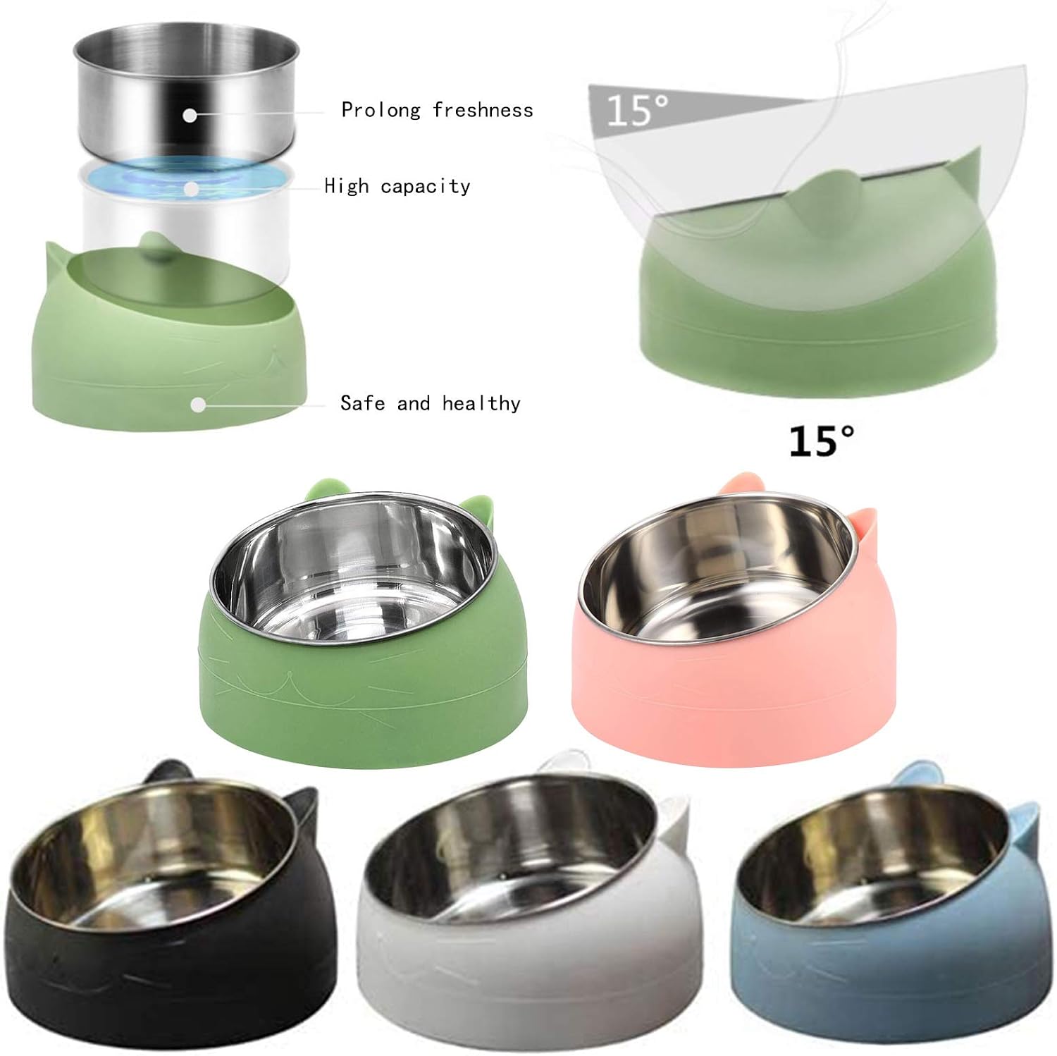 Stainless Steel Pet Cat Bowl, Cat Food Bowl, Cat Feeding Bowl, Cat Water Bowl - Image 4